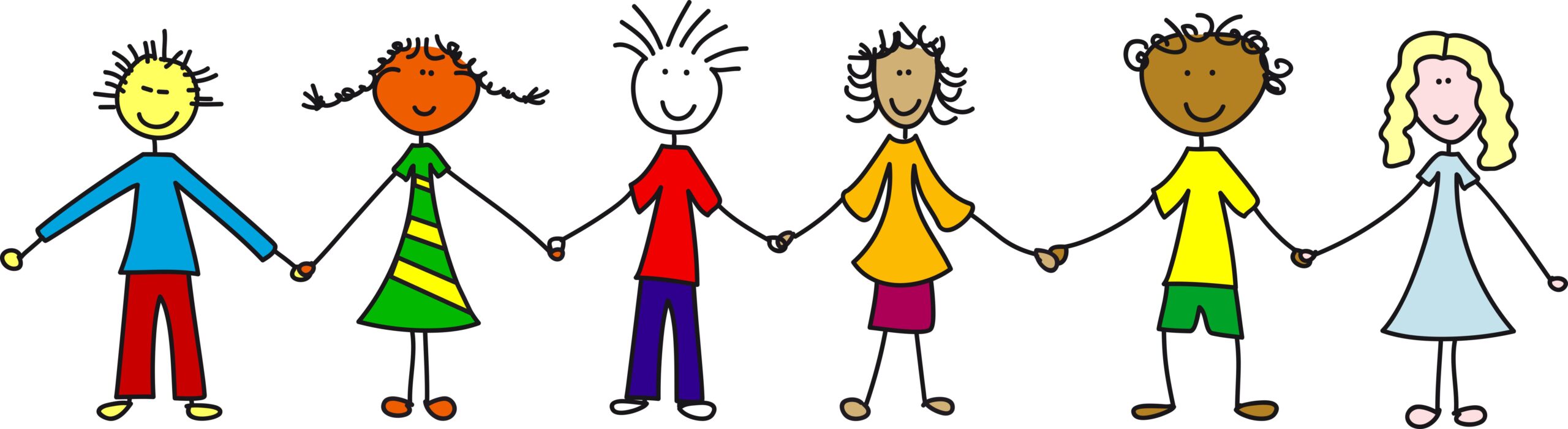 drawing of children holding hands